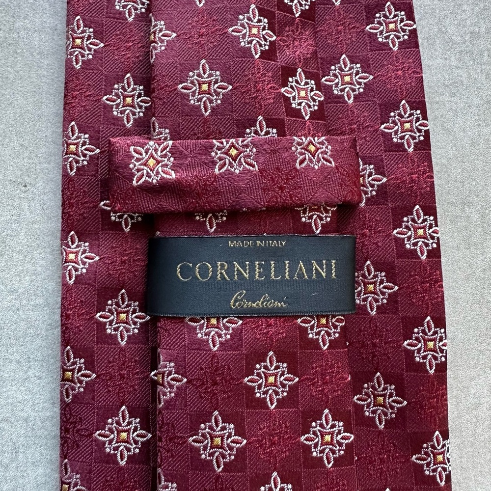 Corneliani Burgundy Silk Luxury Tie